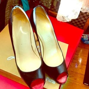 COPY - Christian Louboutin Black peep toe size 39